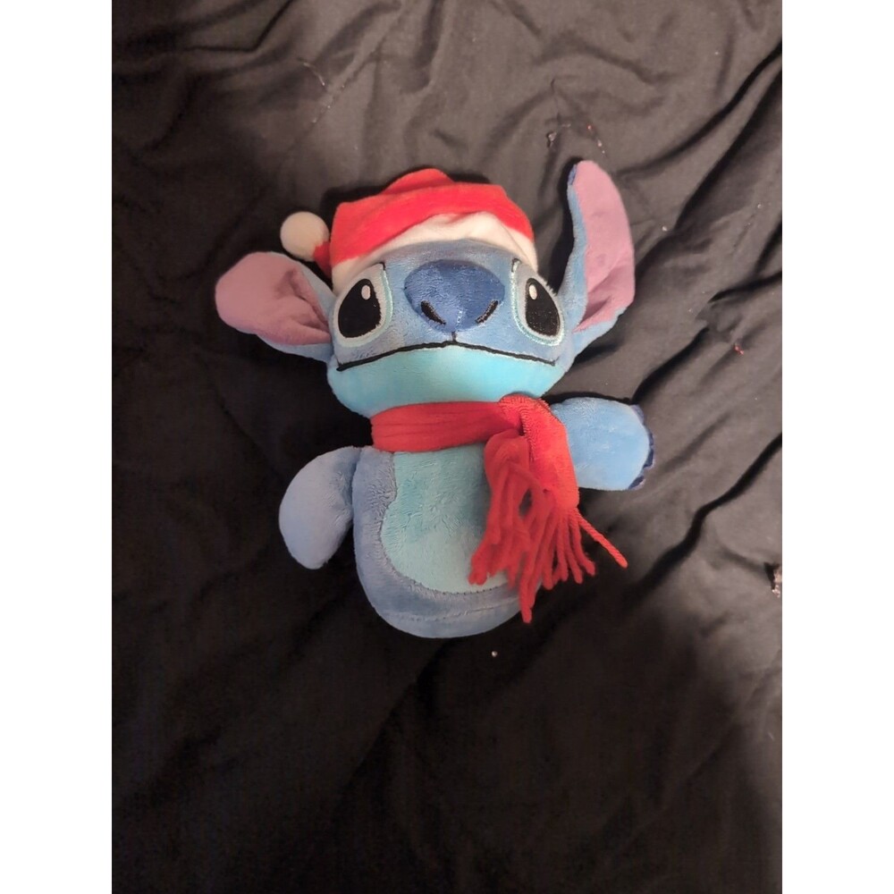 Disney STITCH Blue Alien as SANTA PLUSH Christmas Collectible NEW